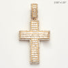 14KY 1.50CT BAGUETTE DIAMOND CROSS PENDANT