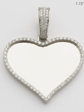 10KW 1.35CTW DIAMOND HEART MEMORY PENDANT