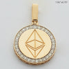 10KY 0.50CTW DIAMOND ETHERIUM LOGO MEDALLION