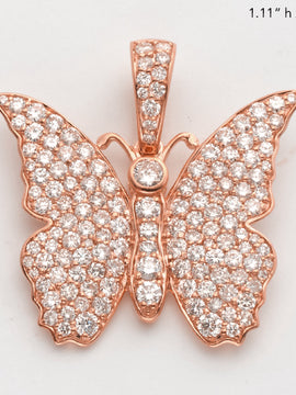 14KR 2.50CTW DIAMOND BUTTERFLY PENDANT