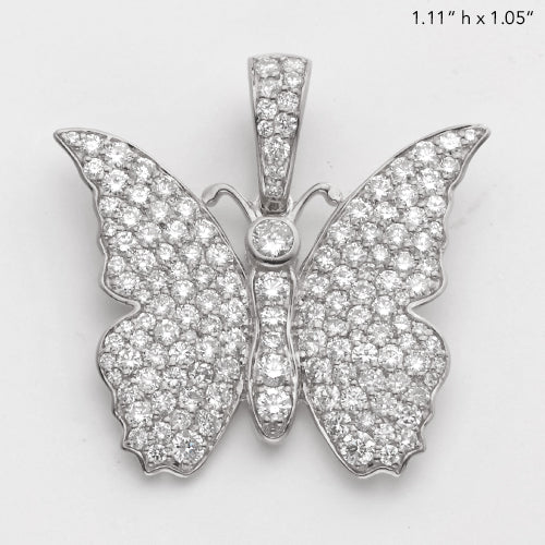 14KW 2.50CTW DIAMOND BUTTERFLY PENDANT