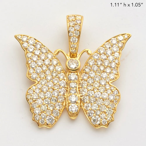 14KY 2.50CTW DIAMOND BUTTERFLY PENDANT