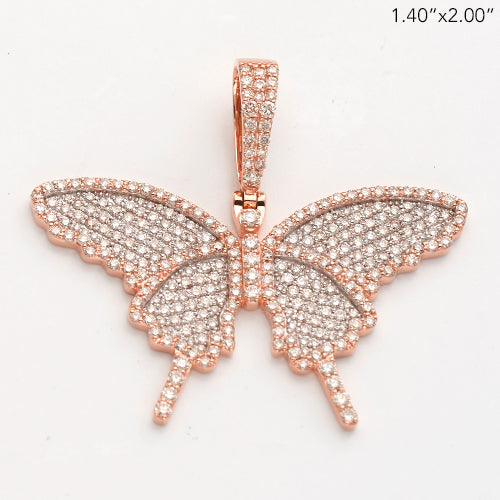 10KR 2.15CTW DIAMOND BUTTERFLY PENDANT