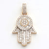 14KY 1.15CTW BAGUETTE DIAMOND ROUND CLUSTER HAMZA