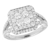 14KW 1.50CTW DIAMOND CLUSTER RING