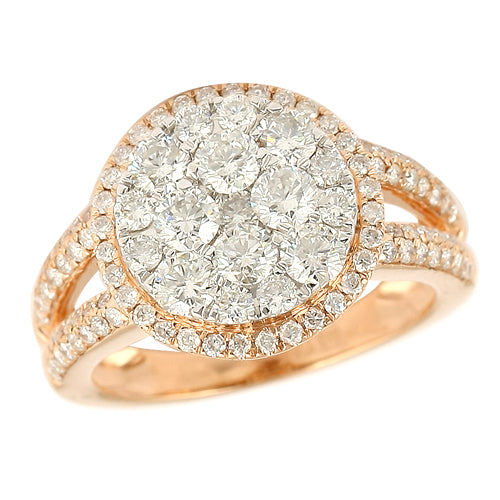 14KR 1.75CTW DIAMOND CLUSTER RING