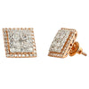 14KR 2.00CTW DIAMOND CLUSTER EARRINGS