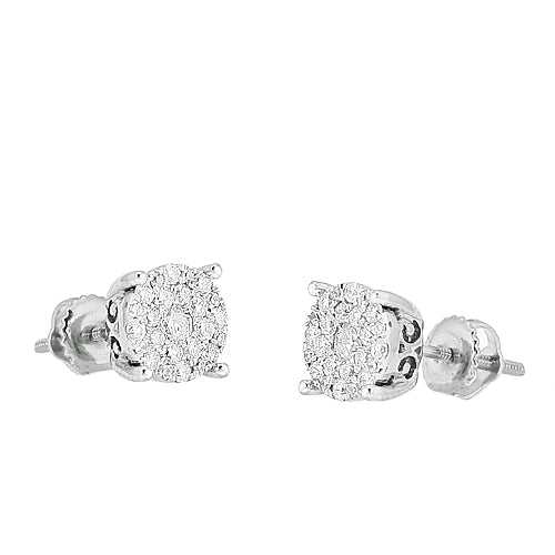 14KW 0.35CTW DIAMOND LUNA CLUSTER EARRINGS