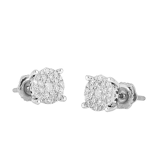 14KW 0.50CTW DIAMOND LUNA CLUSTER EARRINGS