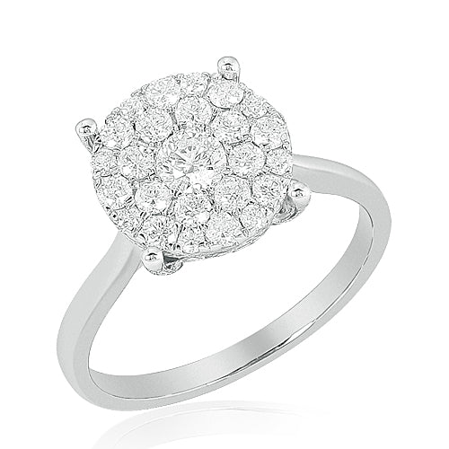 14KW 1.00CTW DIAMOND FANCY RING