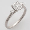 14KW 0.33CTW DIAMOND LUNA CLUSTER RING - 2 SIDE ST