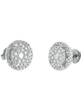 14KW 1.50CTW LUNA DIAMOND EARRINGS WITH HALO