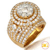 14KY 5.00CTW DIAMOND ROUND CLUSTER HEAD RING WITH