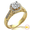 14KY 0.70CTW DIAMOND V-PRONG CLUSTER RING WITH