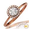 14KR 0.25CTW DIAMOND ROUND CLUSTER RING WITH HALO