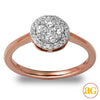 14KR 0.40CTW DIAMOND ROUND CLUSTER RING WITH ROUND