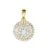 14KY 0.75CTW DIAMOND LUNA CLUSTER PENDANT WITH HAL