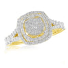 14KY 1.00CTW DIAMOND CLUSTER RING