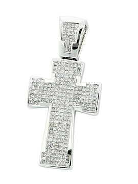 14KW 2.00CTW DIAMOND FANCY CROSS