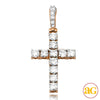 14KR 0.80CTW DIAMOND CROSS PENDANT