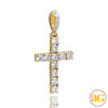 14KY 1.00CTW DIAMOND PRONG SET CROSS PENDANT