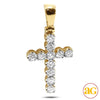 14KY 2.25CTW 11-STONE DIAMOND CROSS