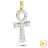 10KY 0.20CTW DIAMOND ILLUSION SET ANKH CROSS