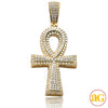 10KY 1.75CTW DIAMOND 3-D ANKH CROSS PENDANT