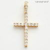 10KY 0.25CTW ILLUSION SET DIAMOND SINGLE ROW CROSS