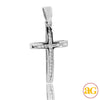 14KW 0.55CTW DIAMOND CHANNEL SET CROSS PENDANT