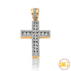 10KY 0.35CTW DIAMOND ILLUSION SET CROSS PENDANT