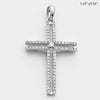 14KW 0.20CTW DIAMOND OPEN CROSS PENDANT