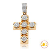 14KY 1.65CTW DIAMOND ROUND CLUSTER PRONG SET CROSS