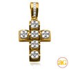 14KY 1.15CTW DIAMOND ROUNDED SQUARE CLUSTER CROSS