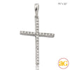 14KW 0.15CTW DIAMOND THIN CROSS PENDANT