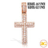 14KR 1.45CTW DIAMOND 3-D CROSS PENDANT - STRAIGHT