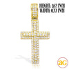 14KY 1.45CTW DIAMOND 3-D CROSS PENDANT - STRAIGHT