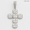 14KW 1.40CTW DIAMOND SQUARE CLUSTER CROSS WITH