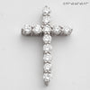 14KW 1.15CTW DIAMOND 11 STONE 3-PRONG CROSS