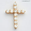 14KY 2.35CTW DIAMOND 11 STONE 3-PRONG CROSS