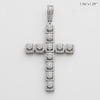 10KW 1.00CTW DIAMOND ROUND CLUSTER CROSS