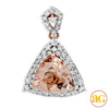 14KR 3.85CTW DIAMOND AND MORGANITE PENDANT [2.85CT