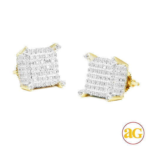 10KY 0.65CTW DIAMOND DICE EARRINGS