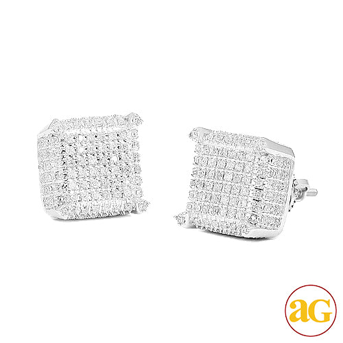 10KW 0.85CTW DIAMOND DICE EARRINGS