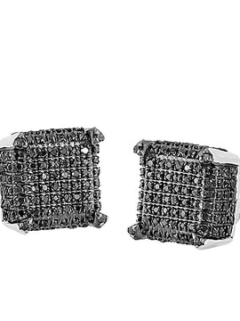 10KW 0.85CTW BLACK DIAMOND DICE EARRINGS