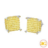 10KW 0.85CTW YELLOW DIA DICE EARRINGS