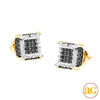 10KY 0.40CTW BLACK & WHITE DIAMOND DICE EARRINGS