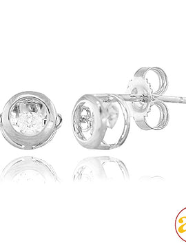 10KY 0.10CTW DANCING DIAMOND EARRINGS