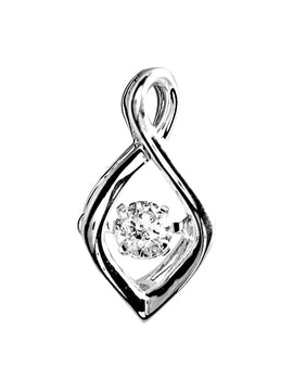 14KW 0.18CTW DANCING DIAMOND PENDANT