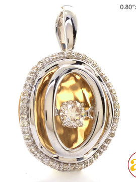 14KW+Y 0.25CTW DANCING DIAMOND PENDANT - Y-BACK